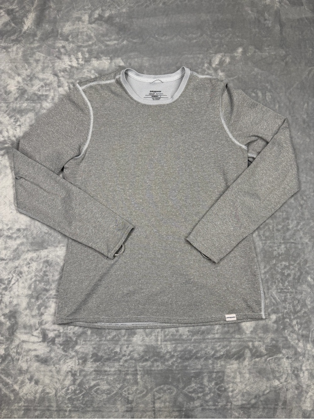Patagonia Capilene 3 Movement Polartec Gray Heather Long-Sleeve Crew